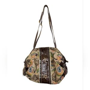 Vintage Sharif Shoulder Bag Cheetah Design